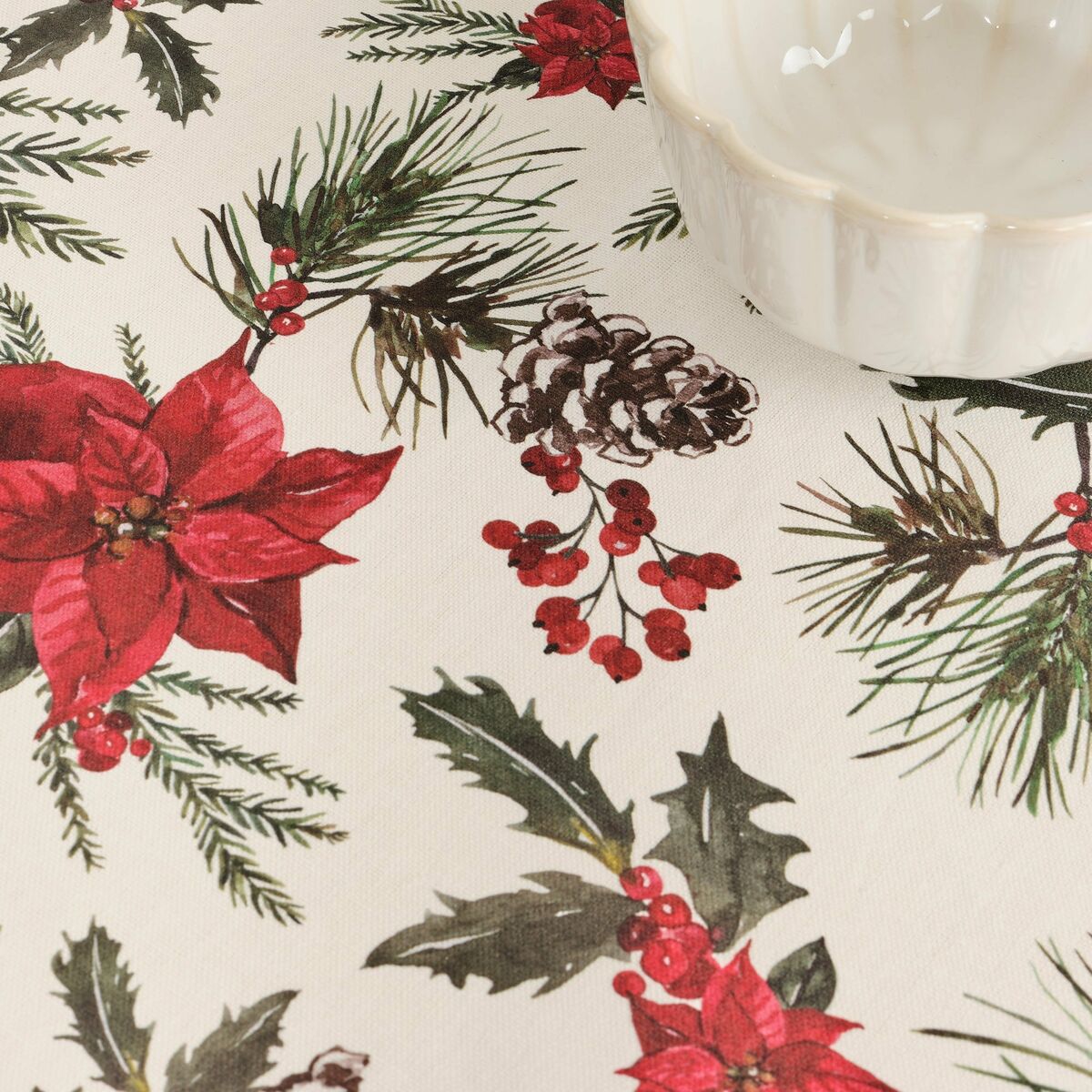 用树脂制成的桌布可抵御Belum Christmas Flowers 300 x 140 cm的污点-3