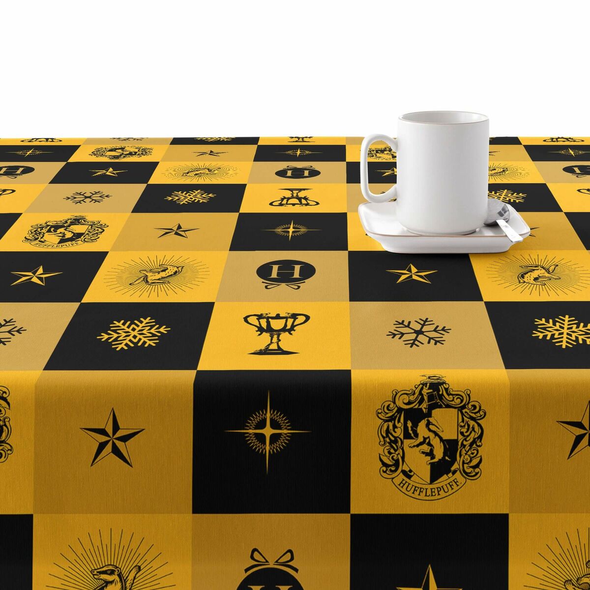 Harry Potter Hufflepuff Stain Resistant Resin Tablecloth 250 x 140 cm-2