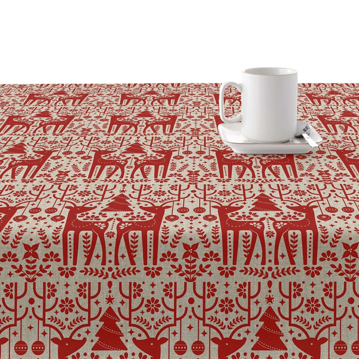 Belum Merry Christmas 140 x 140 cm stain resistant resin tablecloth-2