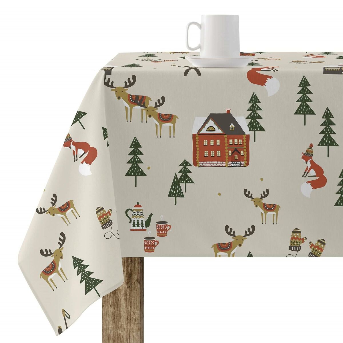 Mantel de resina resistente a manchas Belum Merry Christmas 100 x 140 cm