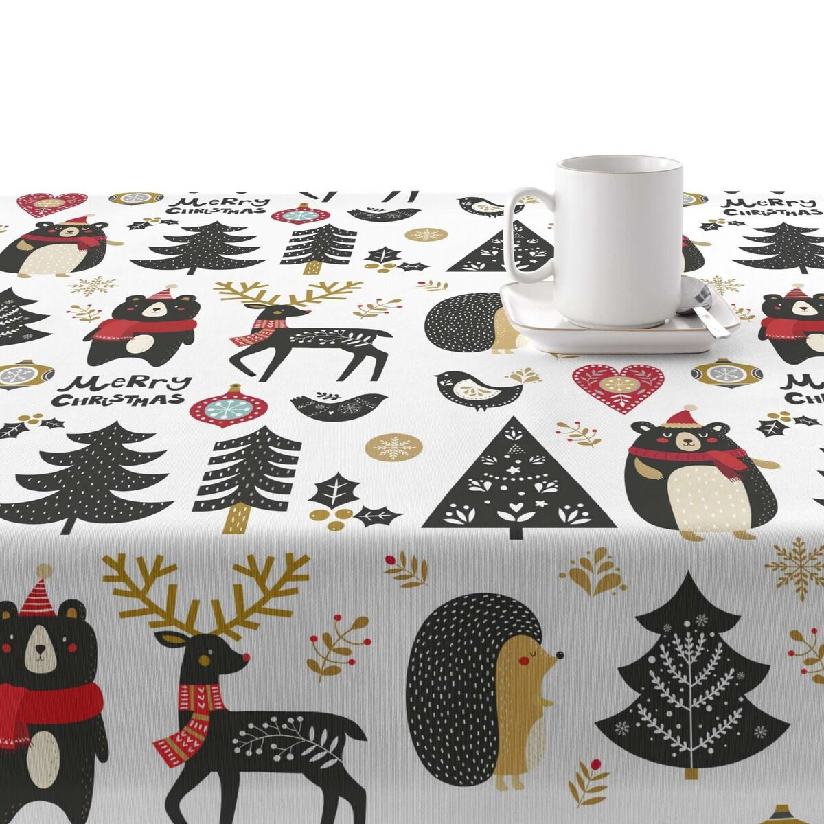 Belum Merry Christmas 140 x 140 cm stain resistant resin tablecloth-2