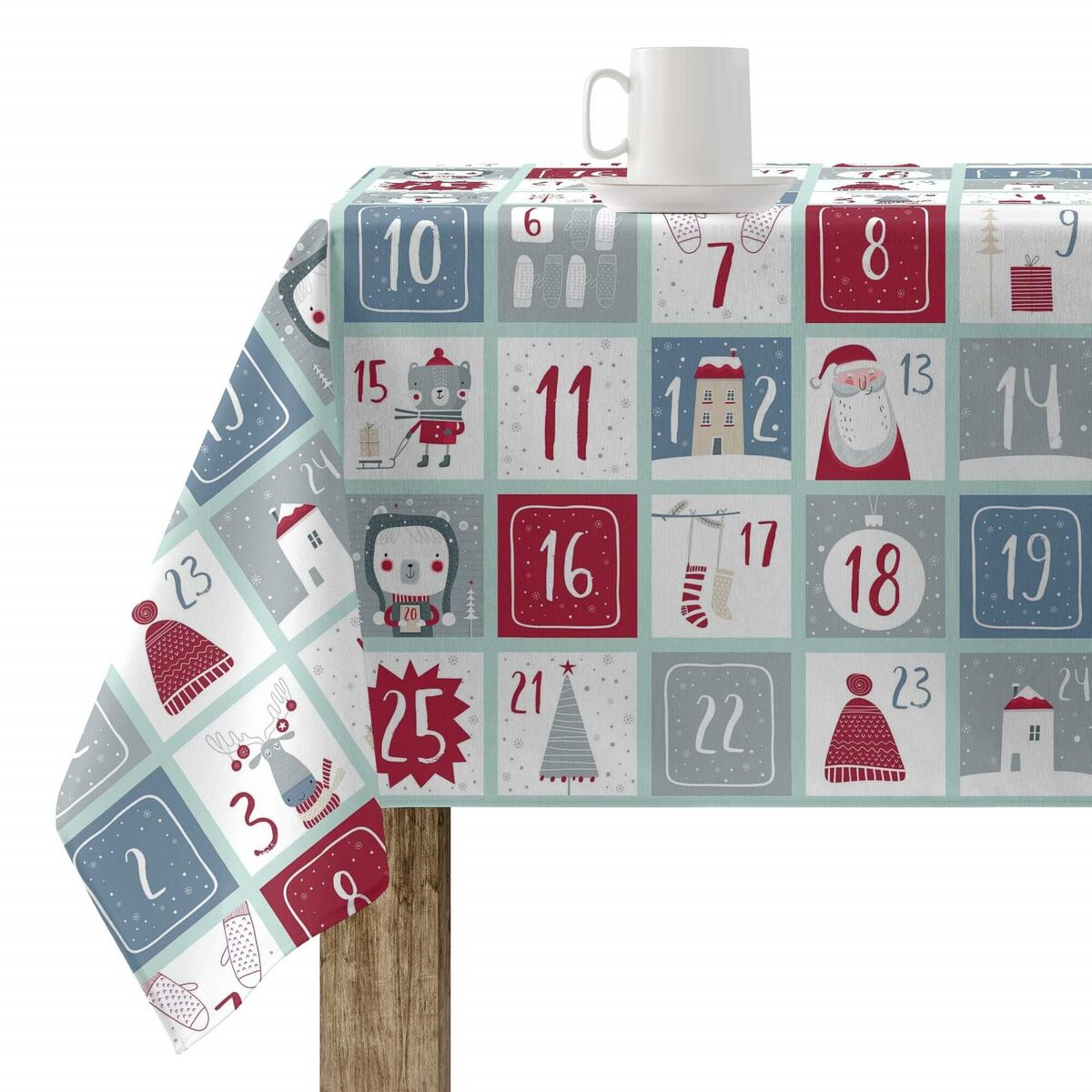 Tapa de resina resistente às manchas de Belum Merry Christmas 140 x 140 cm