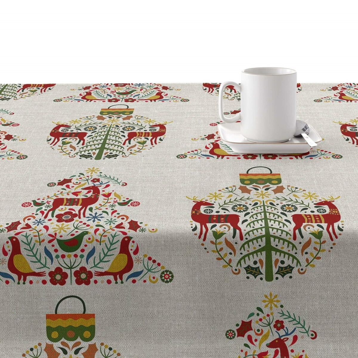 Belum Merry Christmas 140 x 140 cm stain resistant resin tablecloth-2