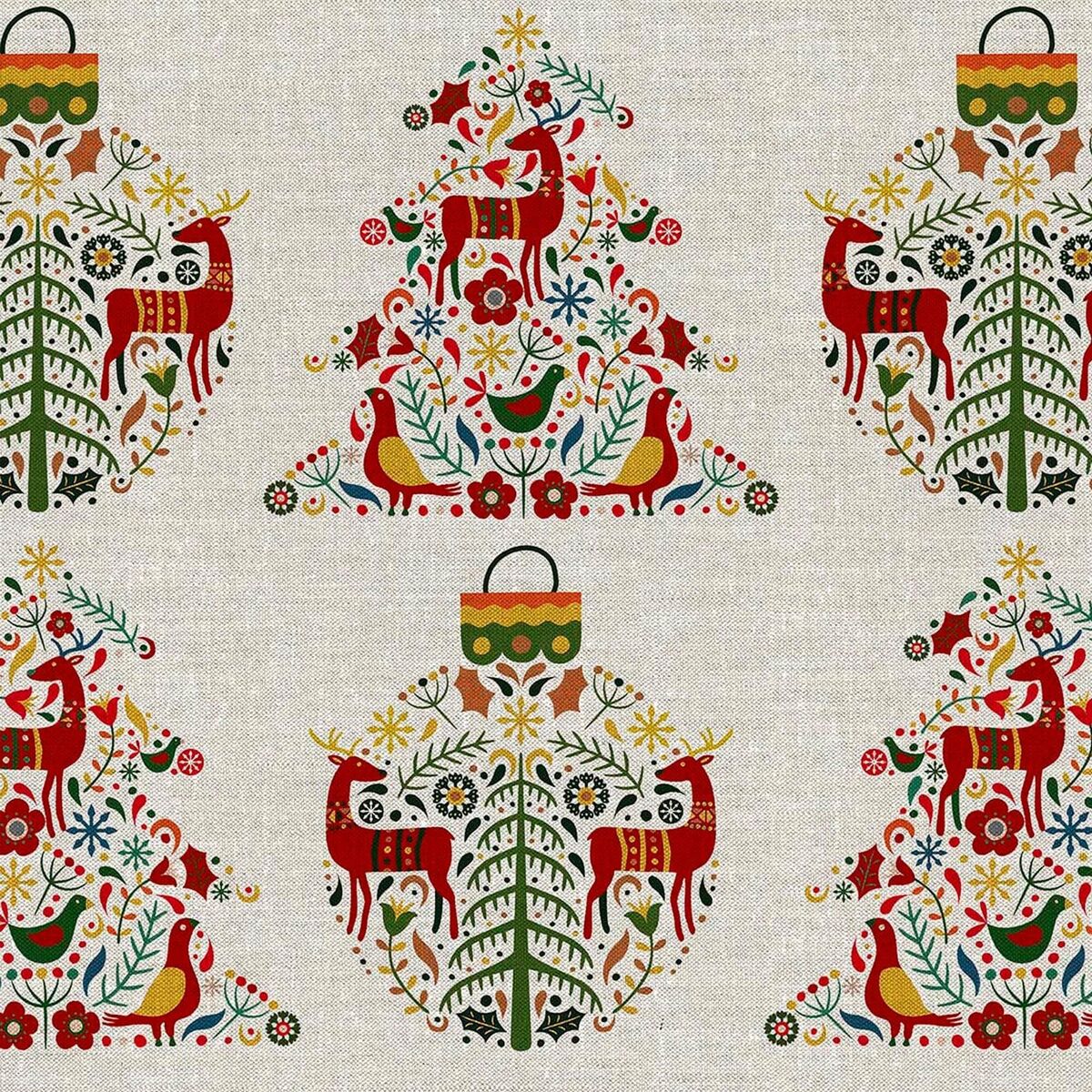 Belum Merry Christmas 140 x 140 cm stain resistant resin tablecloth-3