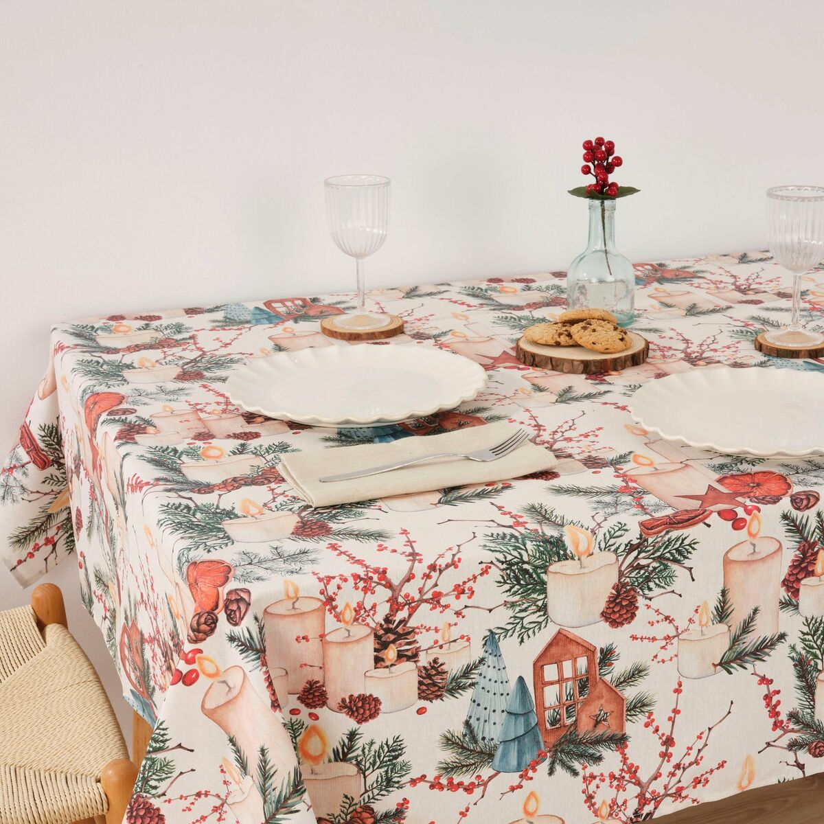 Belum Christmas stain resistant resin tablecloth 250 x 140 cm-2