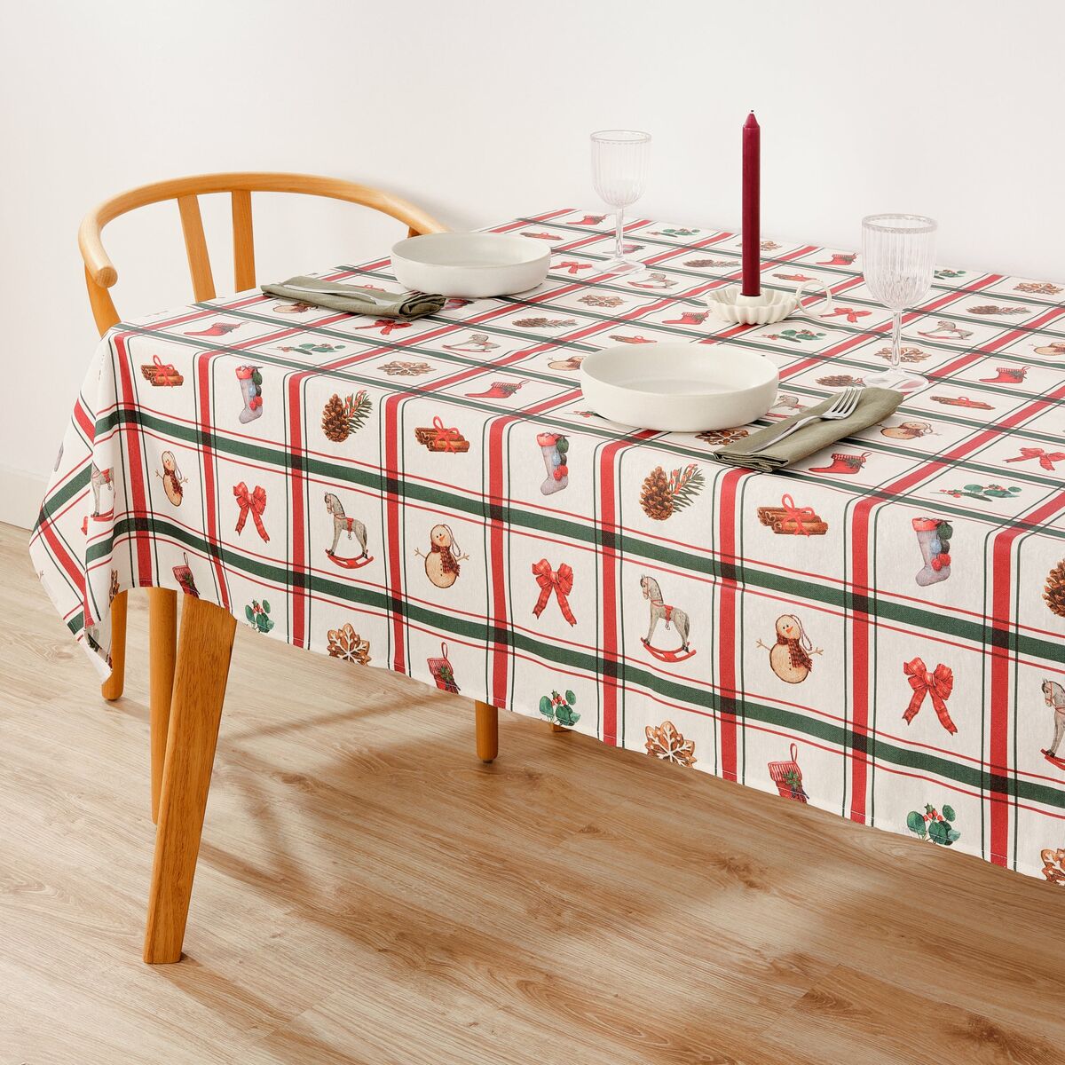 Belum Scottish Christmas 200 x 140 cm stain resistant resin tablecloth-2