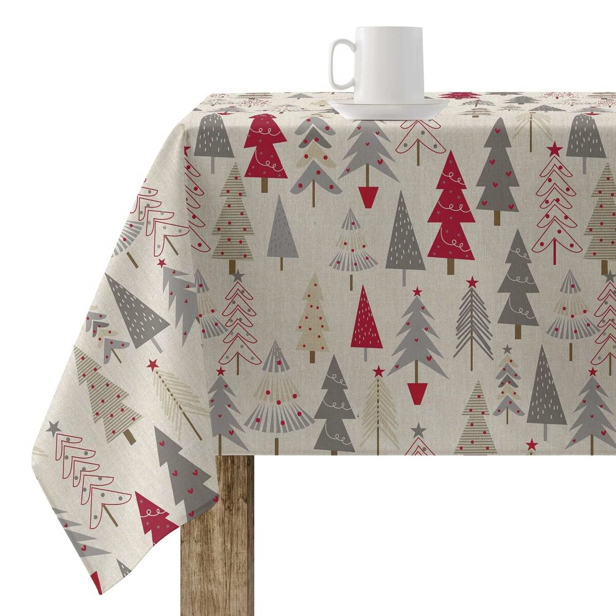 Resin Tablecloth, Stain Resistant Belum Merry Christmas 180 x 180 cm