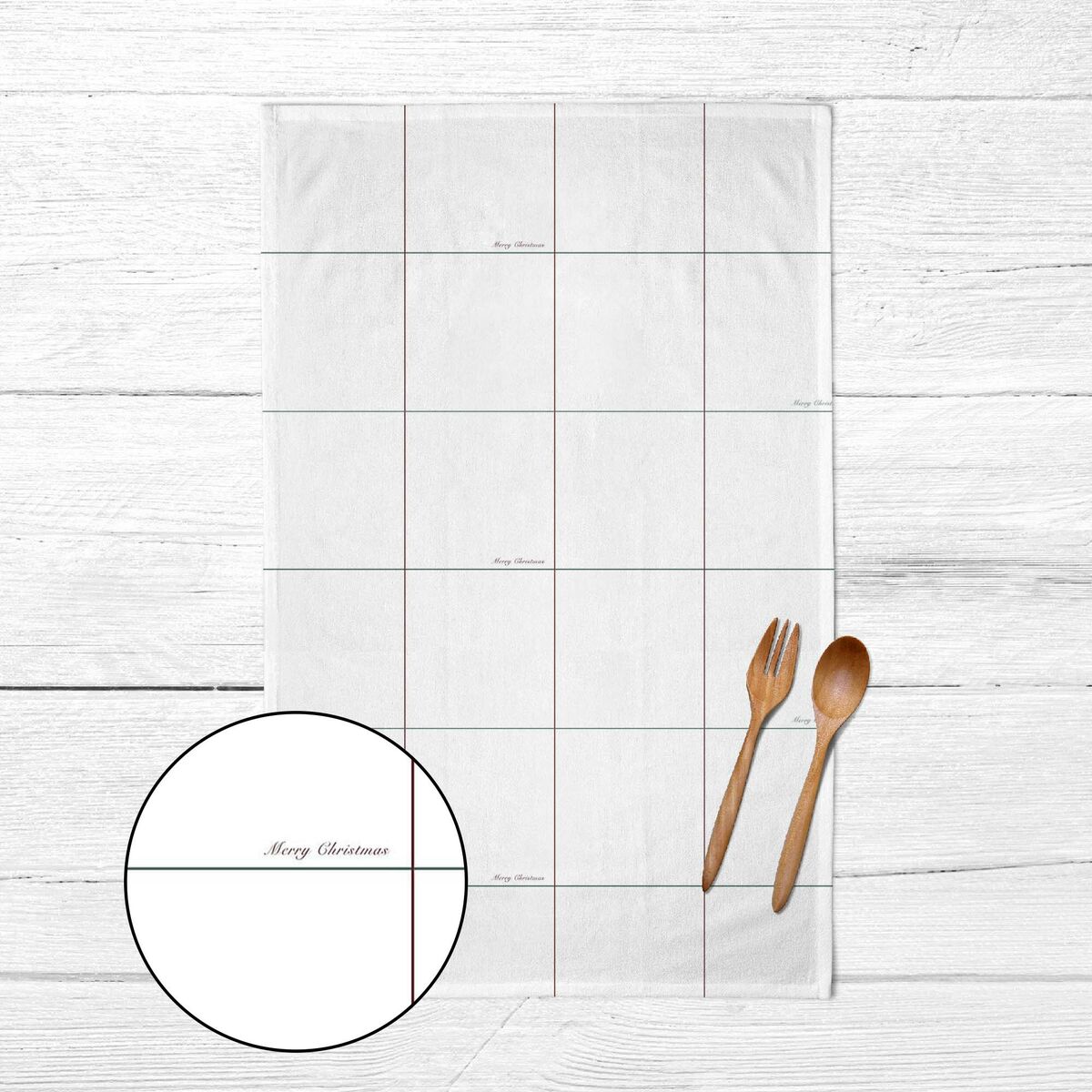 Λευκά Χριστούγεννα 45 x 70 cm πετσέτα τσαγιού-2