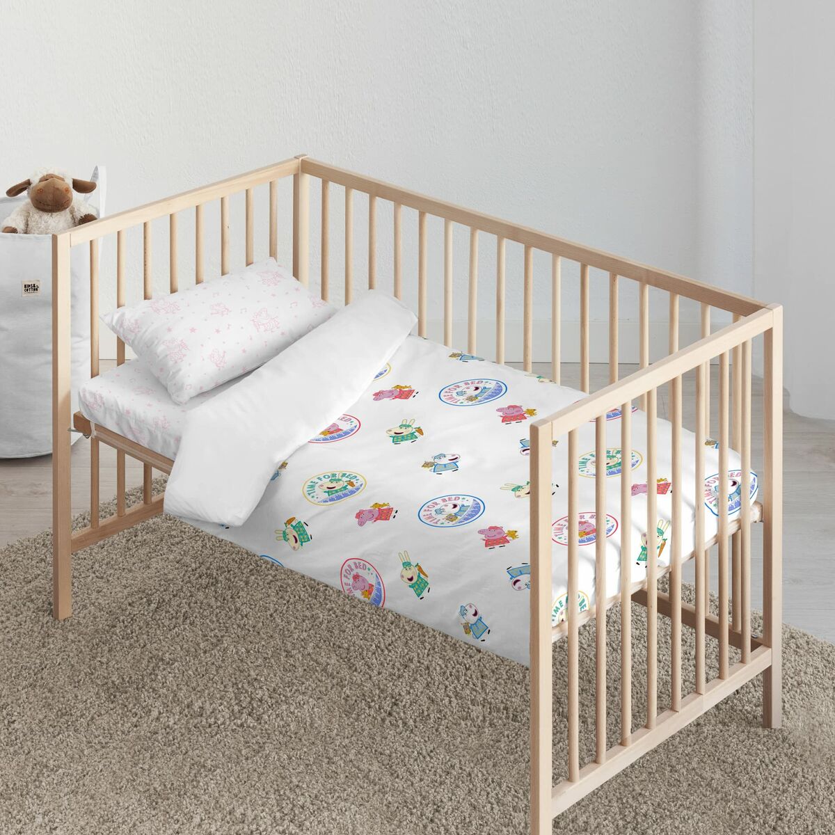 Пододеяльник для детской кроватки Peppa Pig Time bed 100 x 120 cm-3