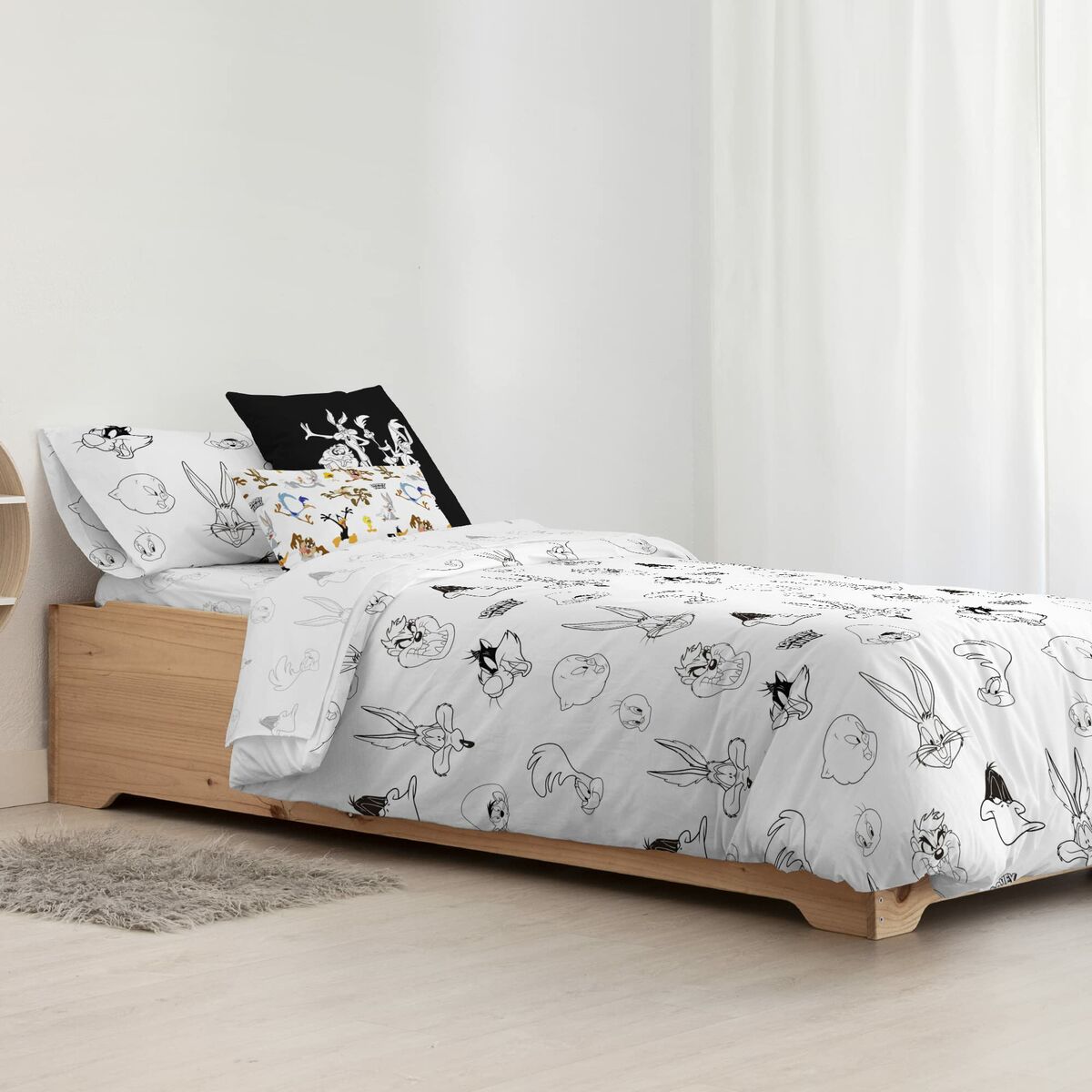 Пододеяльник Looney Tunes Looney B&W 180 x 220 cm-6