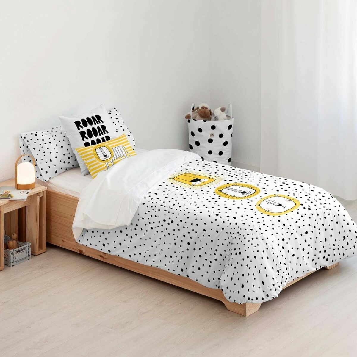 Пододеяльник Kids&Cotton Dakari Big Белый Чёрный 180 x 240 cm-2