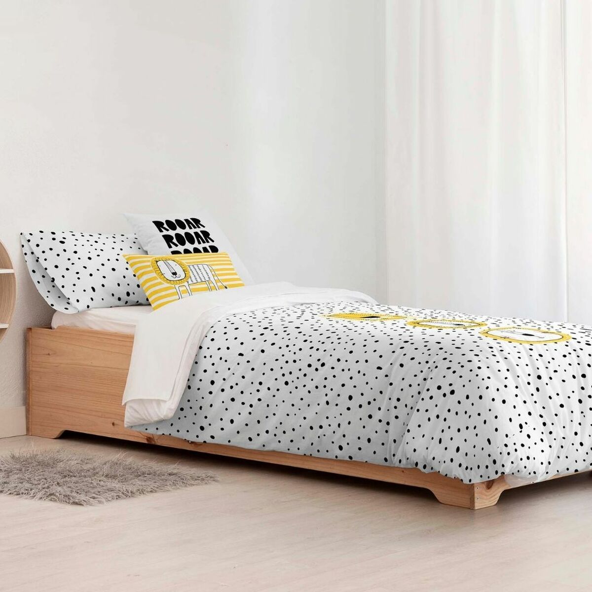 Пододеяльник Kids&Cotton Dakari Big Белый Чёрный 180 x 240 cm-3