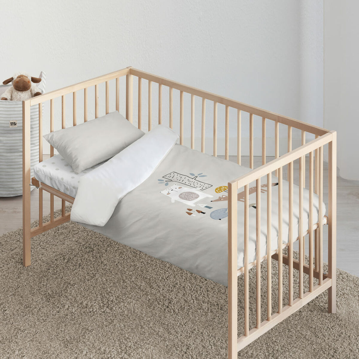 Kids&Cotton Kenai Big米色100 x 120 cm毛毯套装