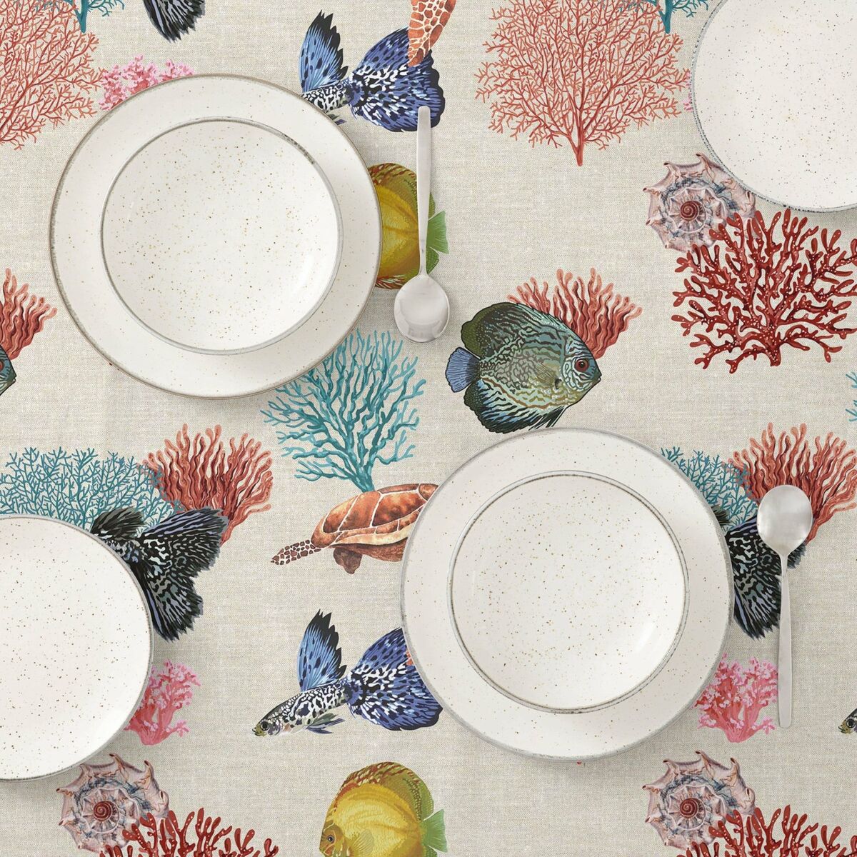 Stain Resistant Resin Tablecloth Belum 0120-367 140 x 140 cm-3