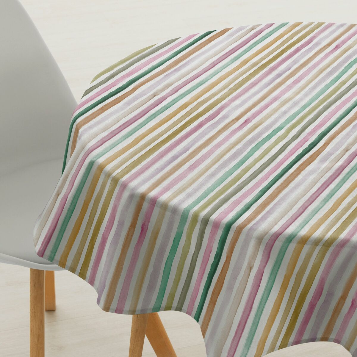 Belum Naiara Stain Resistant Tablecloth 4-100 Multi Color Striped-3