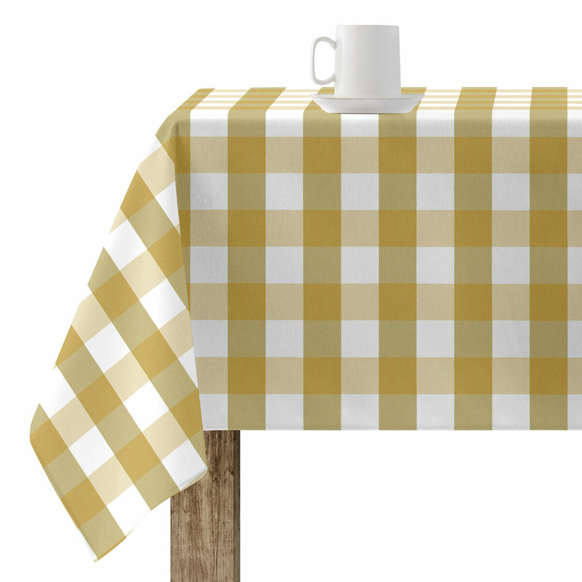 Tablecloth Stain Resistant Belum Cuadros Mustard 300 x 140 cm