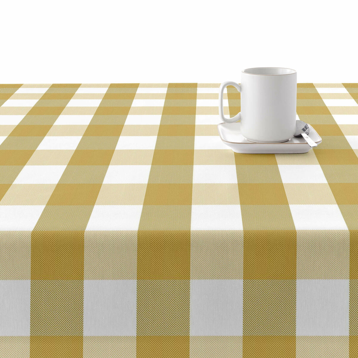 Belum Cuadros stain resistant tablecloth Mustard 250 x 140 cm-2