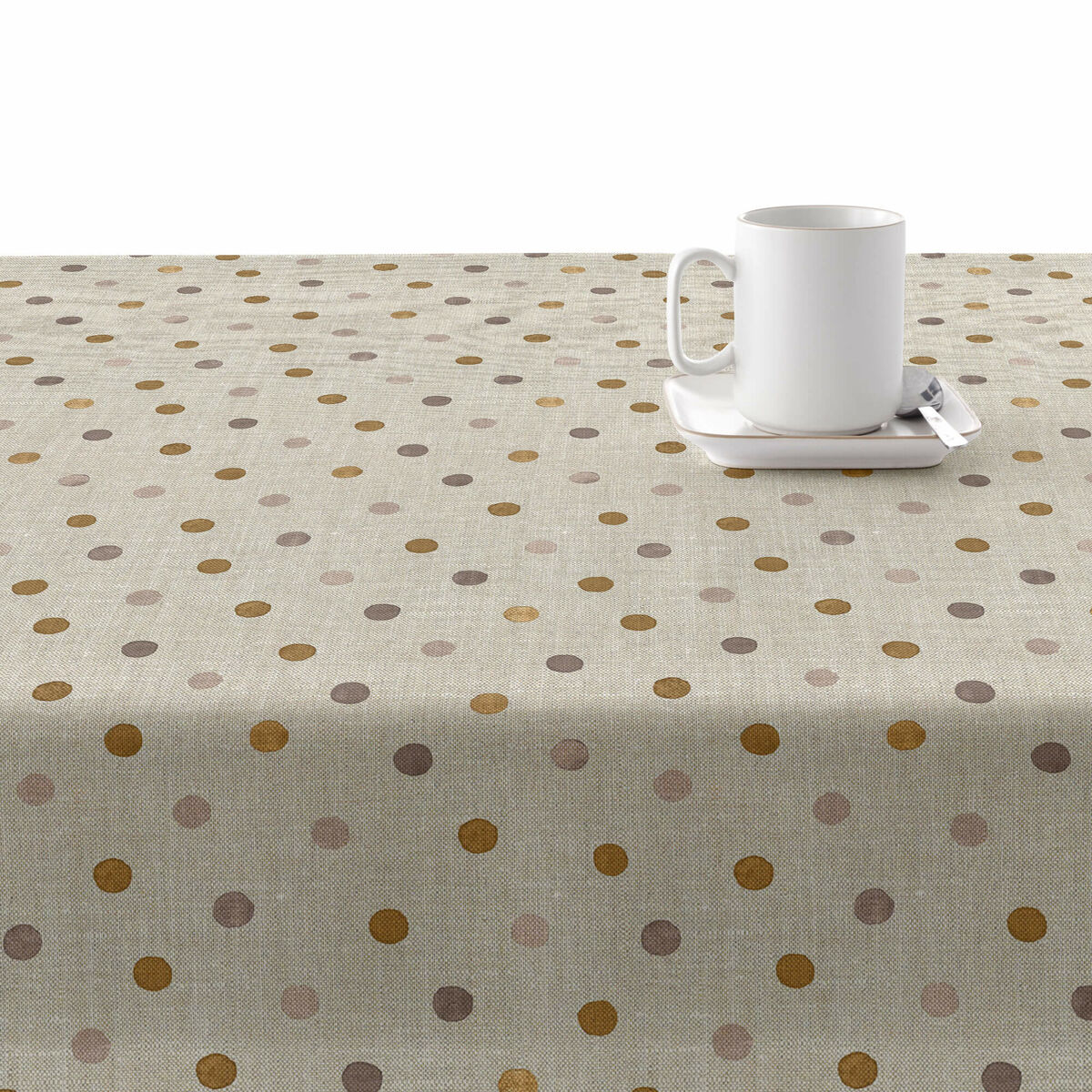 Belum Stain Resistant Tablecloth 0120-305 Beige 200 x 140 cm V Polka Dots-2