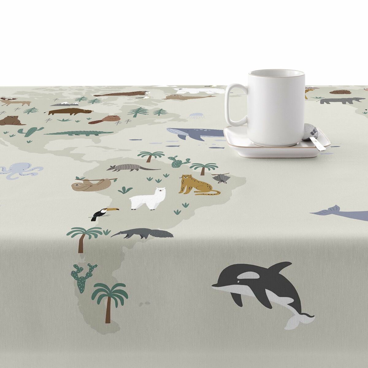 Скатерть устойчивая к пятнам Belum Maui 200 x 140 cm Животные-2