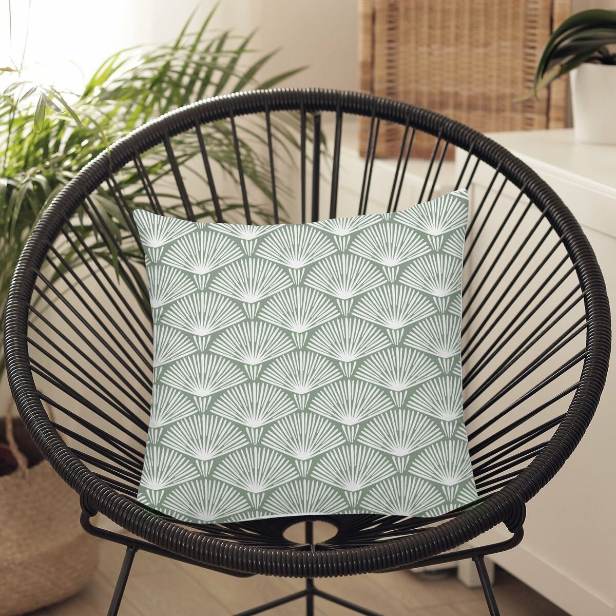 Подушка с наполнителем Belum Asena 4 Белый Зеленый 50 x 50 cm-2