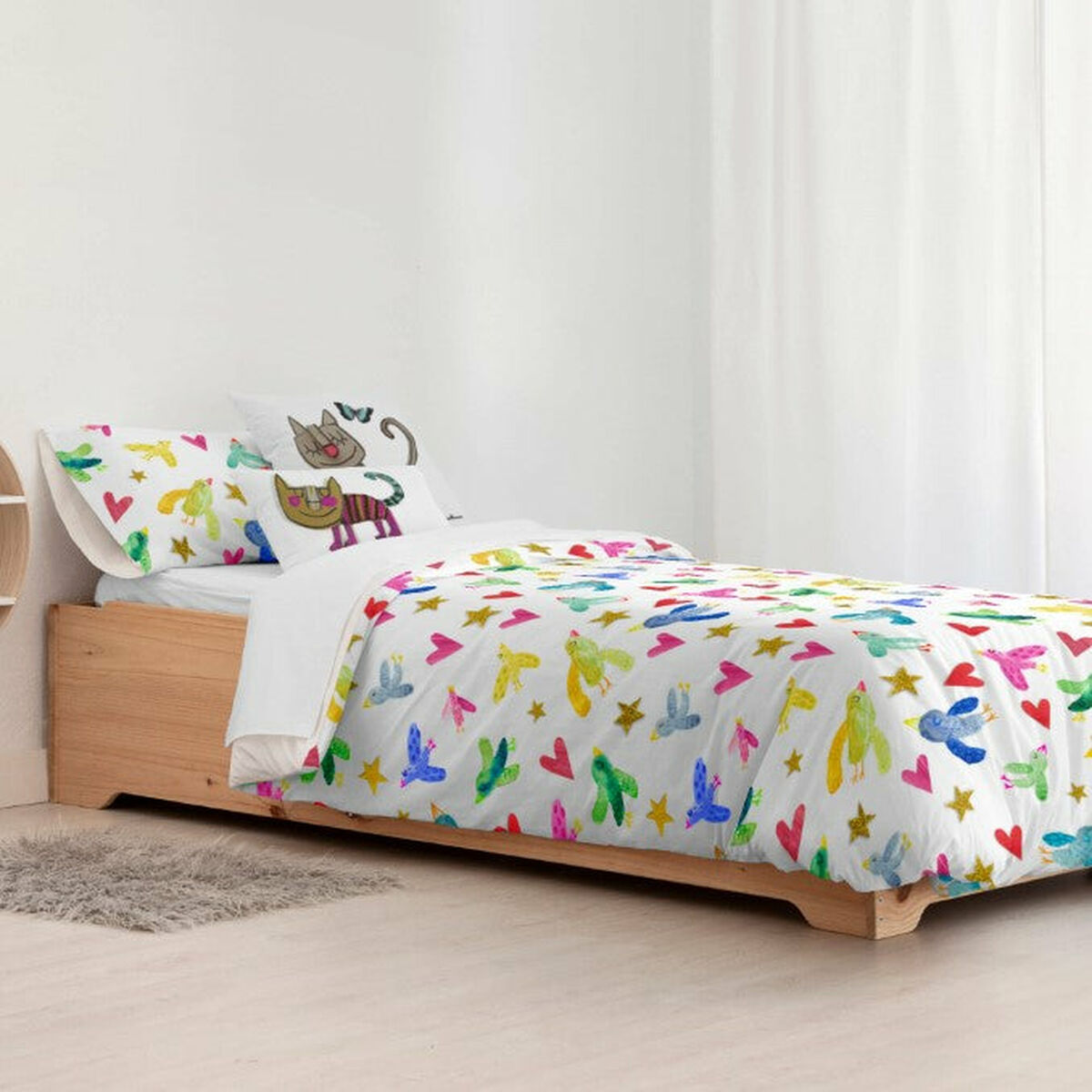 Пододеяльник Decolores Ocells Разноцветный 220 x 220 cm-3
