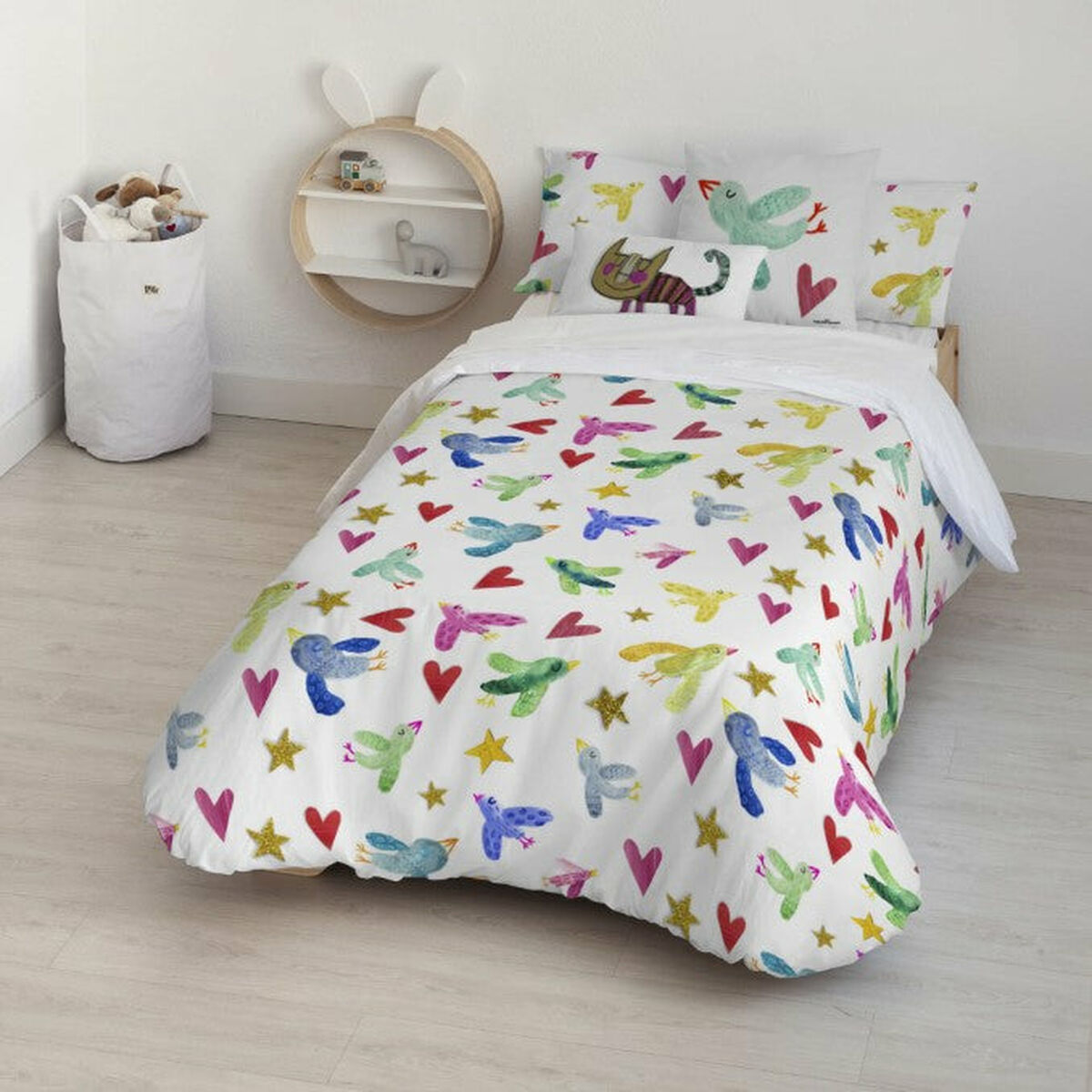 Пододеяльник Decolores Ocells Разноцветный 220 x 220 cm-5