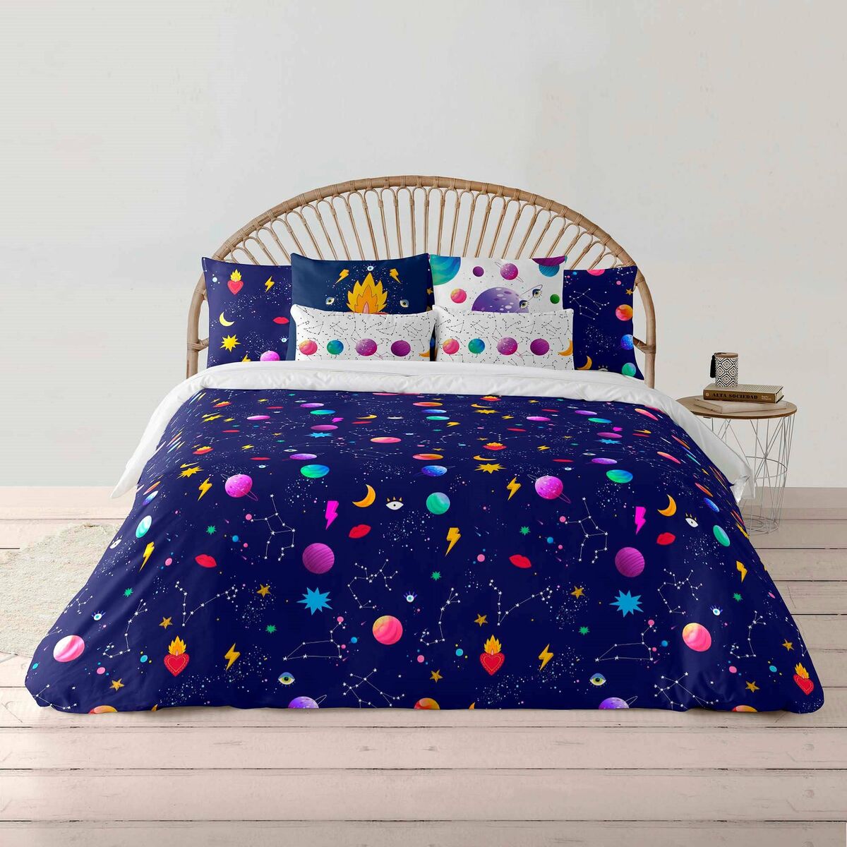 Пододеяльник Ripshop Cosmos Разноцветный 260 x 240 cm Горлышко бутылки-3