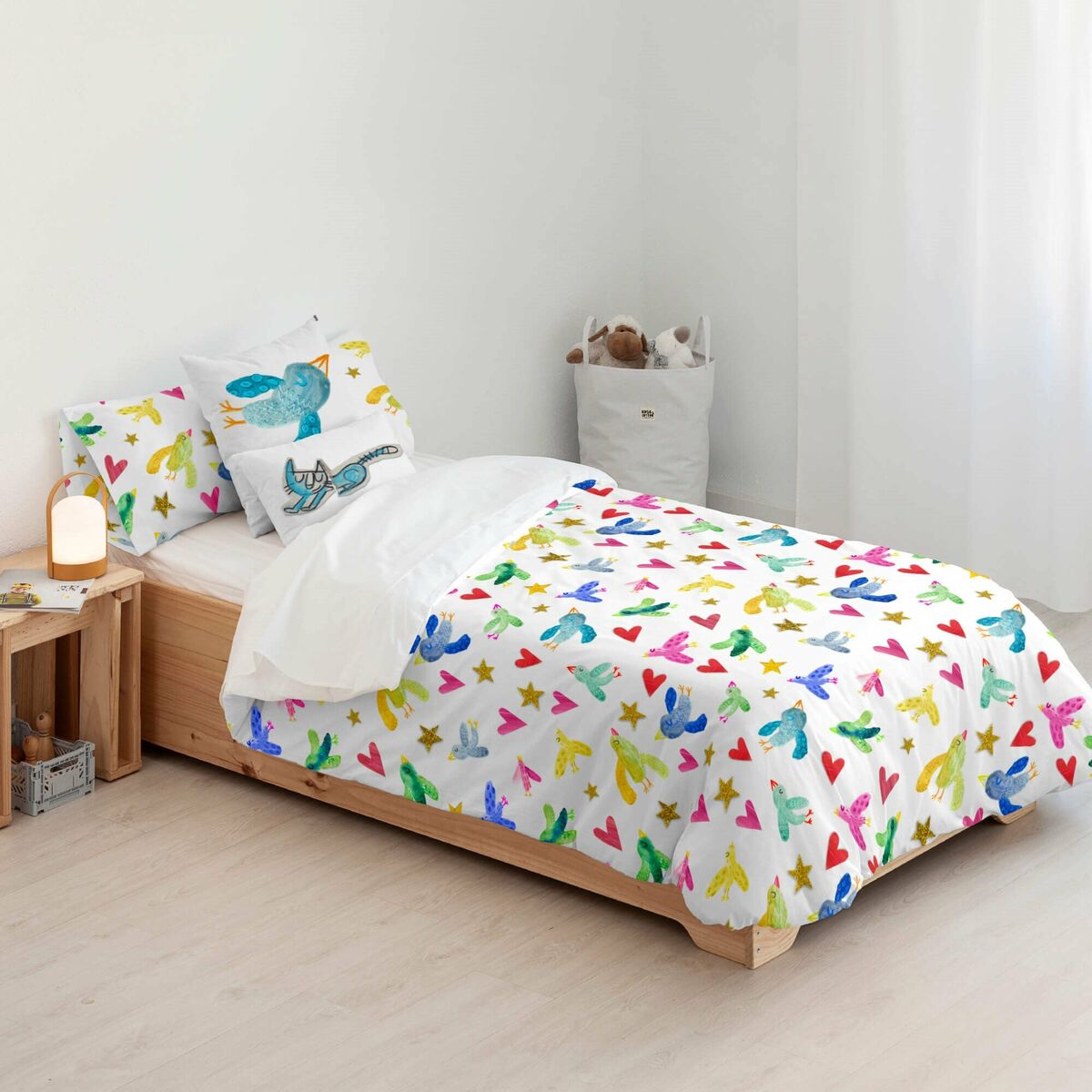 Bettbezug Ripshop Ocells Mehrfarbig 200 x 200 cm Flaschenhals-2