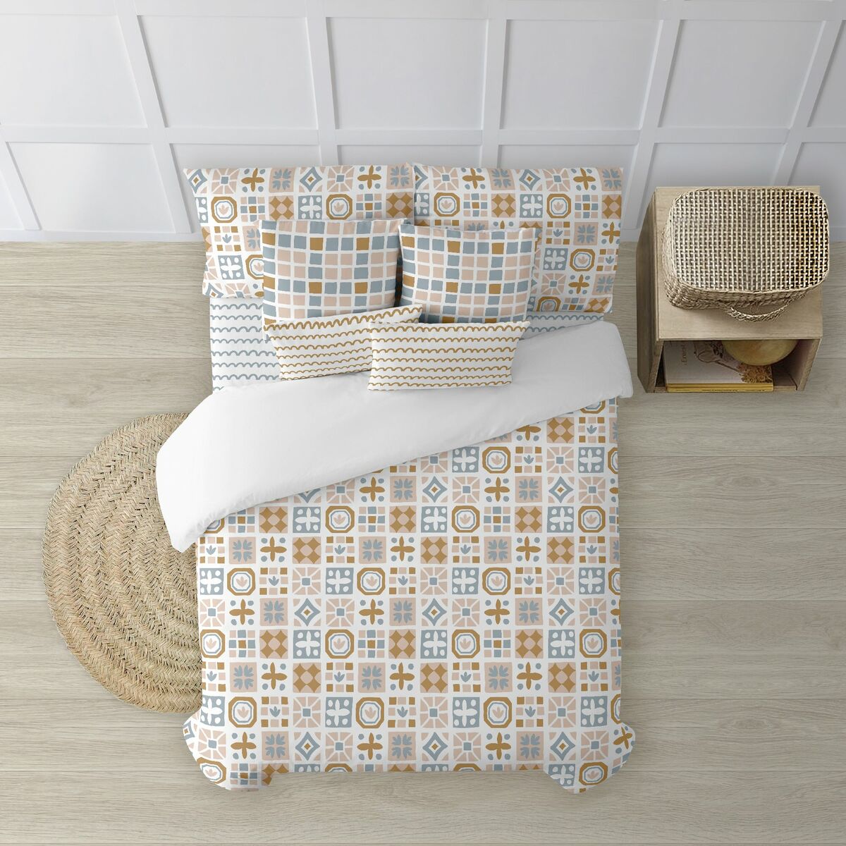 Ripshop Tilburg Duvet Cover Multicolored 140 x 200 cm Bottle Neck