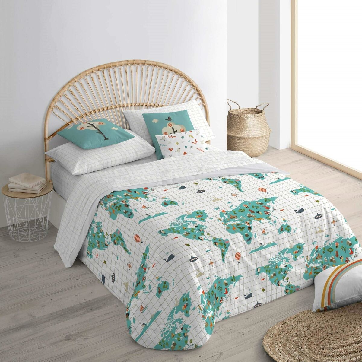 Пододеяльник Decolores Mapamundi Синий 240 x 220 cm-2