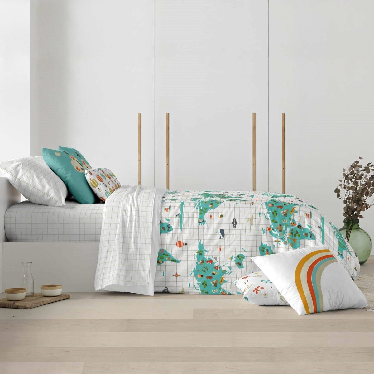 Пододеяльник Decolores Mapamundi Синий 240 x 220 cm-3