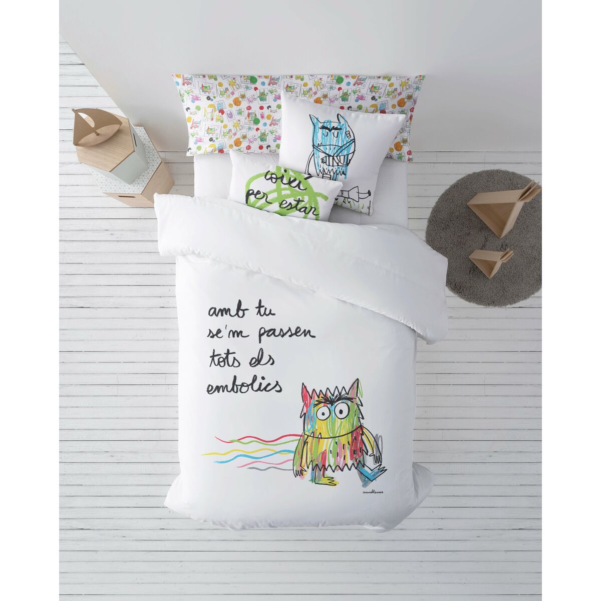 Пододеяльник Decolores Líos Catalá Разноцветный 260 x 240 cm-4