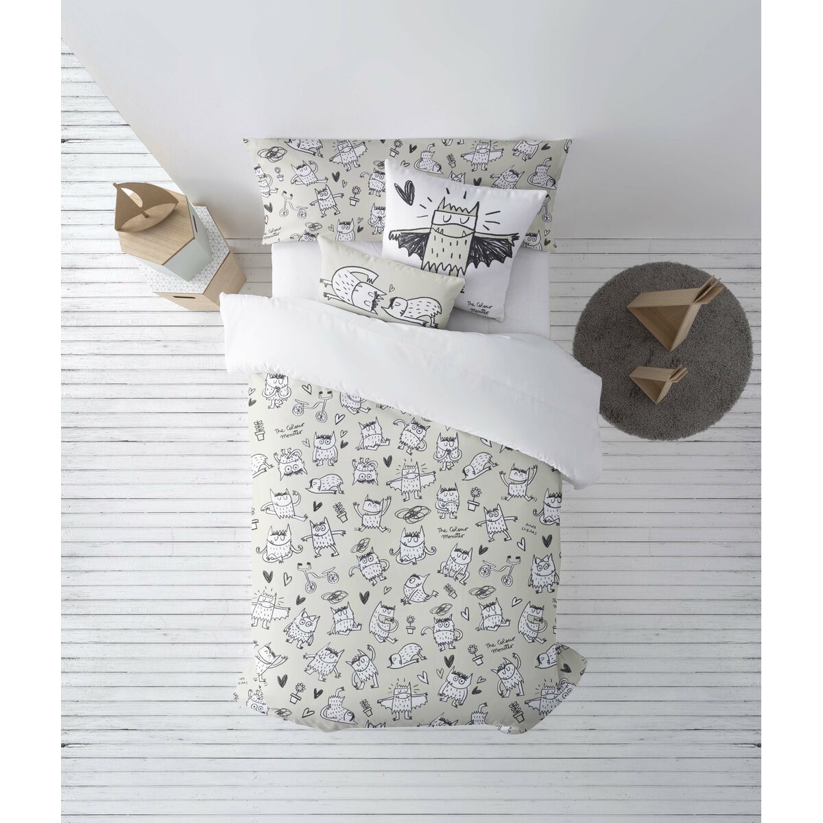 Пододеяльник Ripshop Monstre Бежевый 180 x 220 cm-2