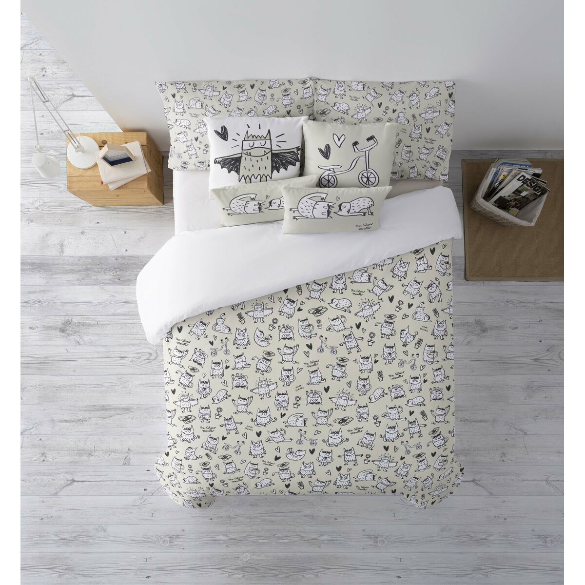 Пододеяльник Ripshop Monstre Бежевый 180 x 220 cm-3