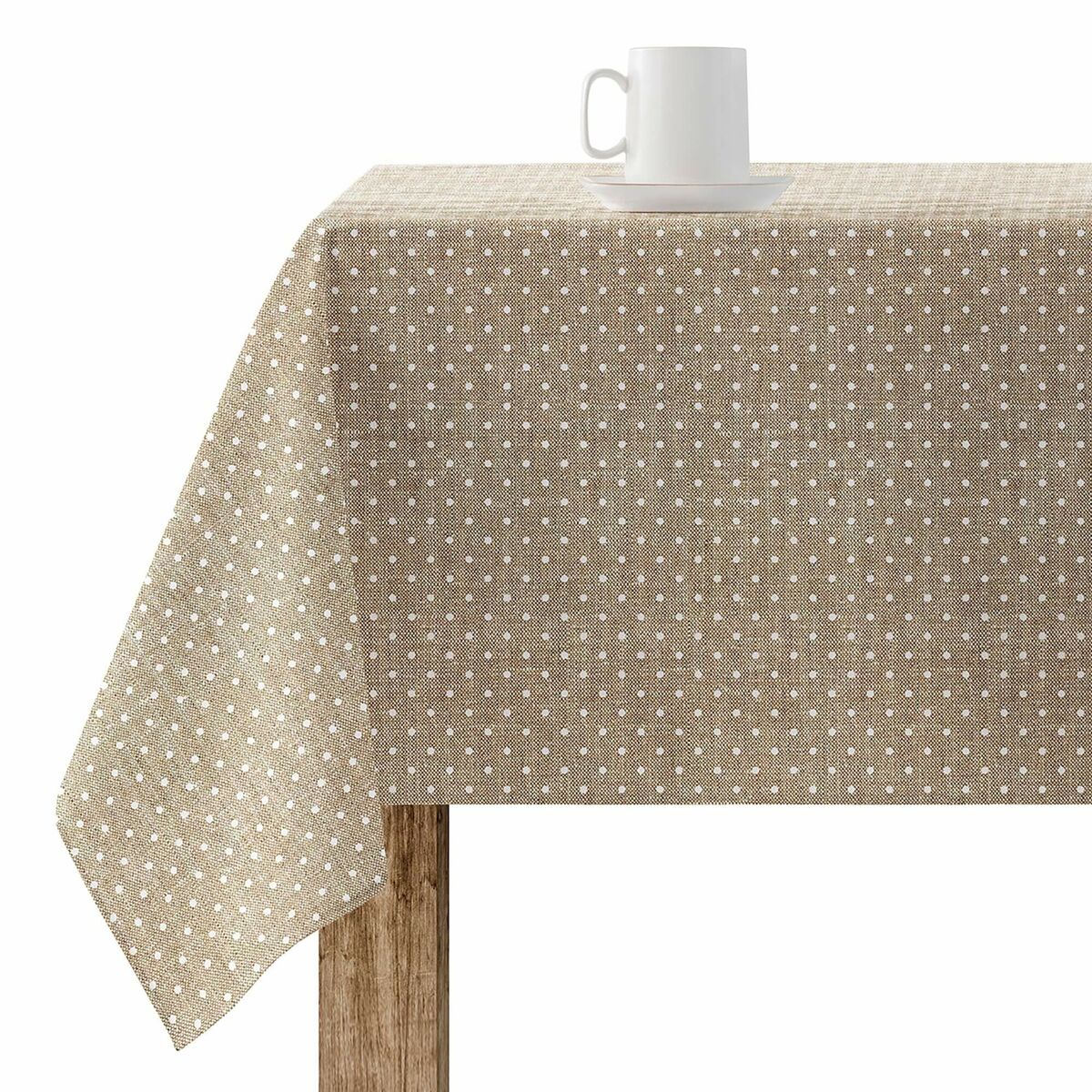 Скатерть устойчивая к пятнам Belum Plumeti Белый 180 x 180 cm XL-5