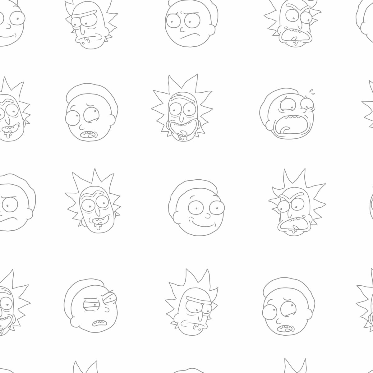 Folha de baixo de Rick and Morty Branco 160 x 200 cm 100% algodão-5