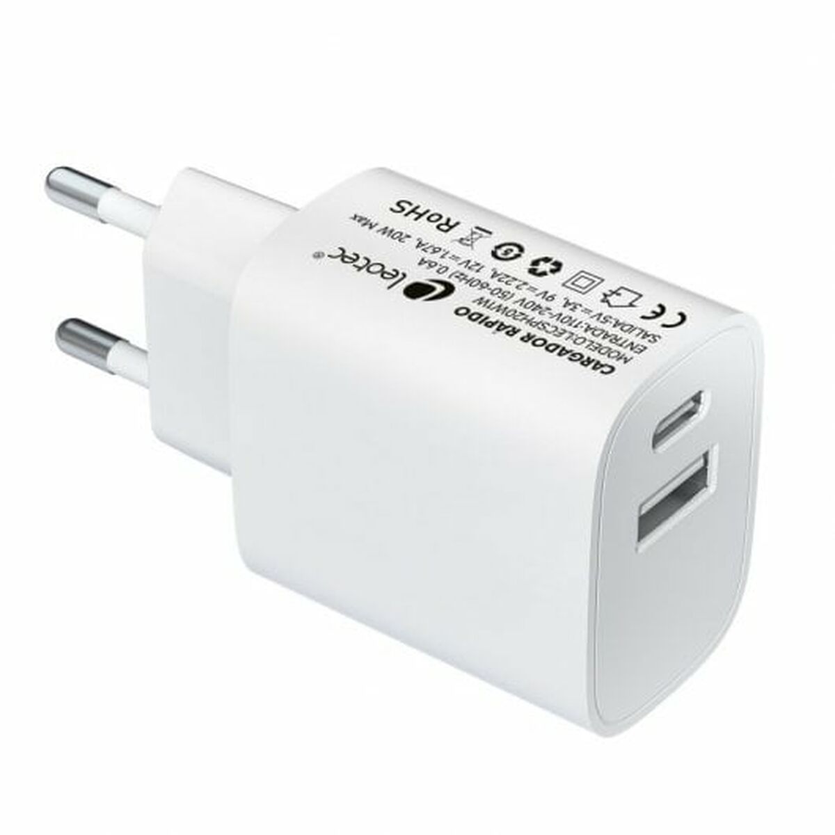 Сетевое зарядное устройство LEOTEC LECSPH20W2W 20 W Белый-2