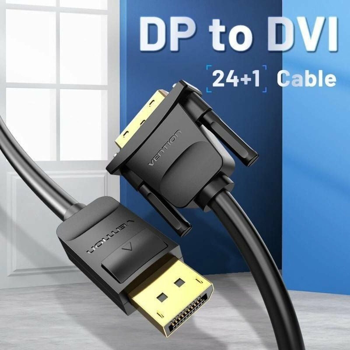 Адаптер для DisplayPort на DVI Vention HAFBG Чорний 1,5 m-2
