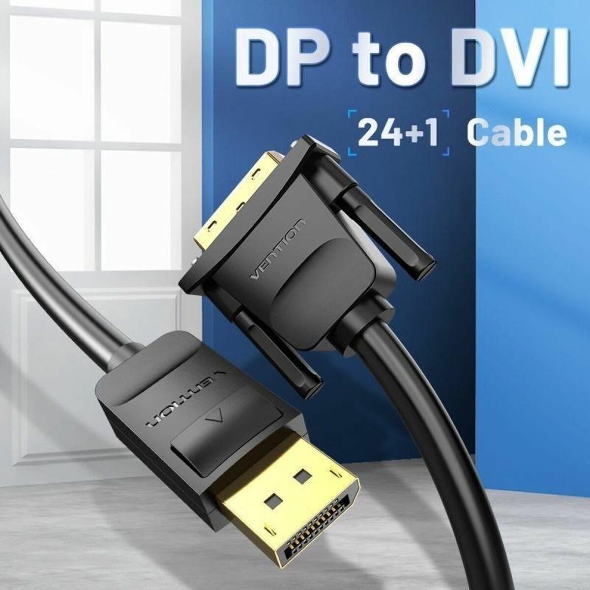 Адаптер для DisplayPort на DVI Vention HAFBH Чорний 1 m-2