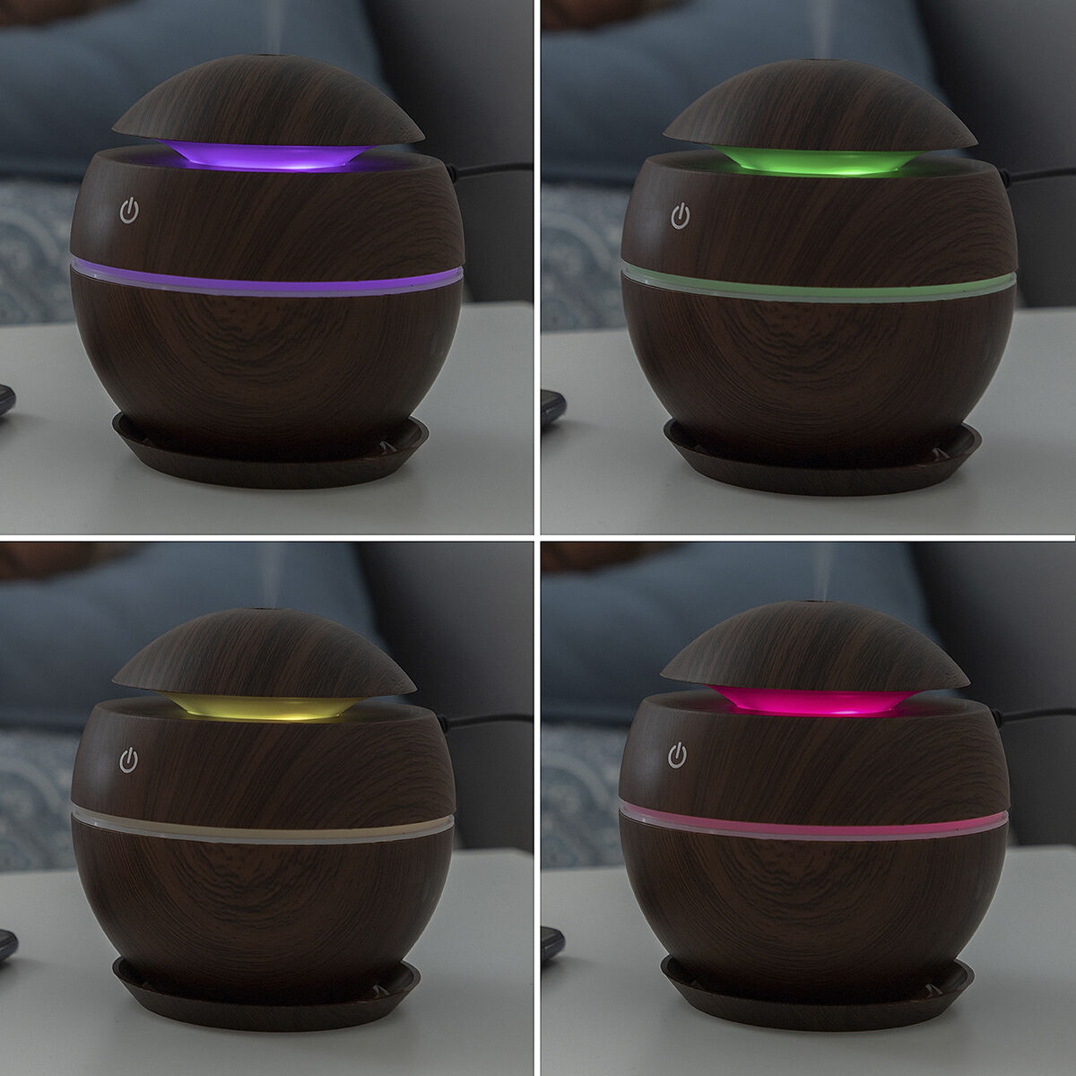 Dark Walnut InnovaGoods Mini Humidifier and Odor Sprayer-4