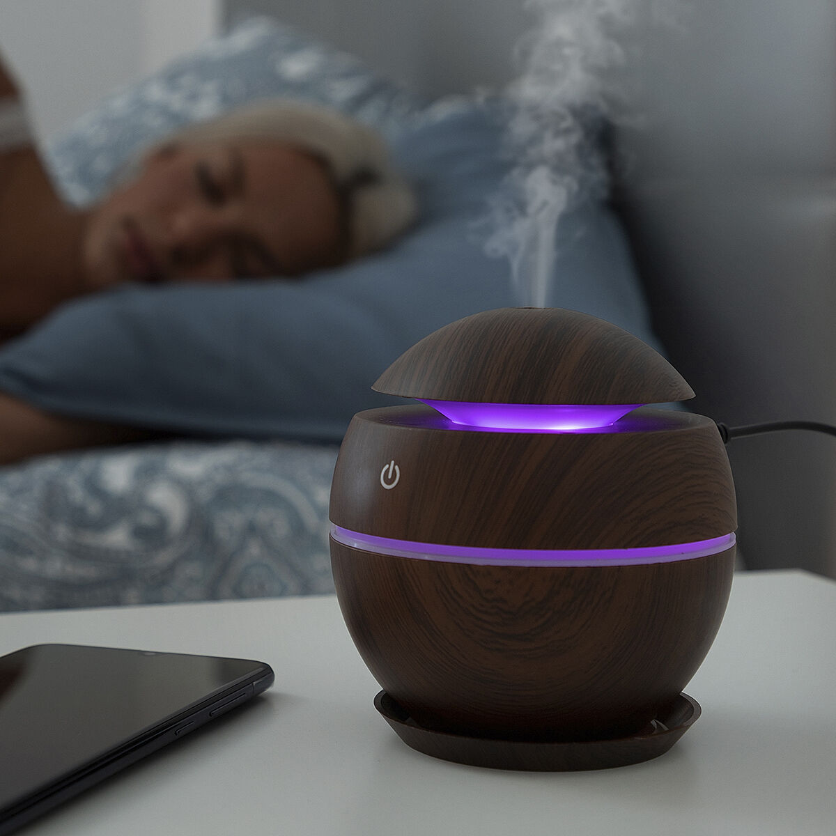 Dark Walnut InnovaGoods Mini Humidifier and Odor Sprayer-7
