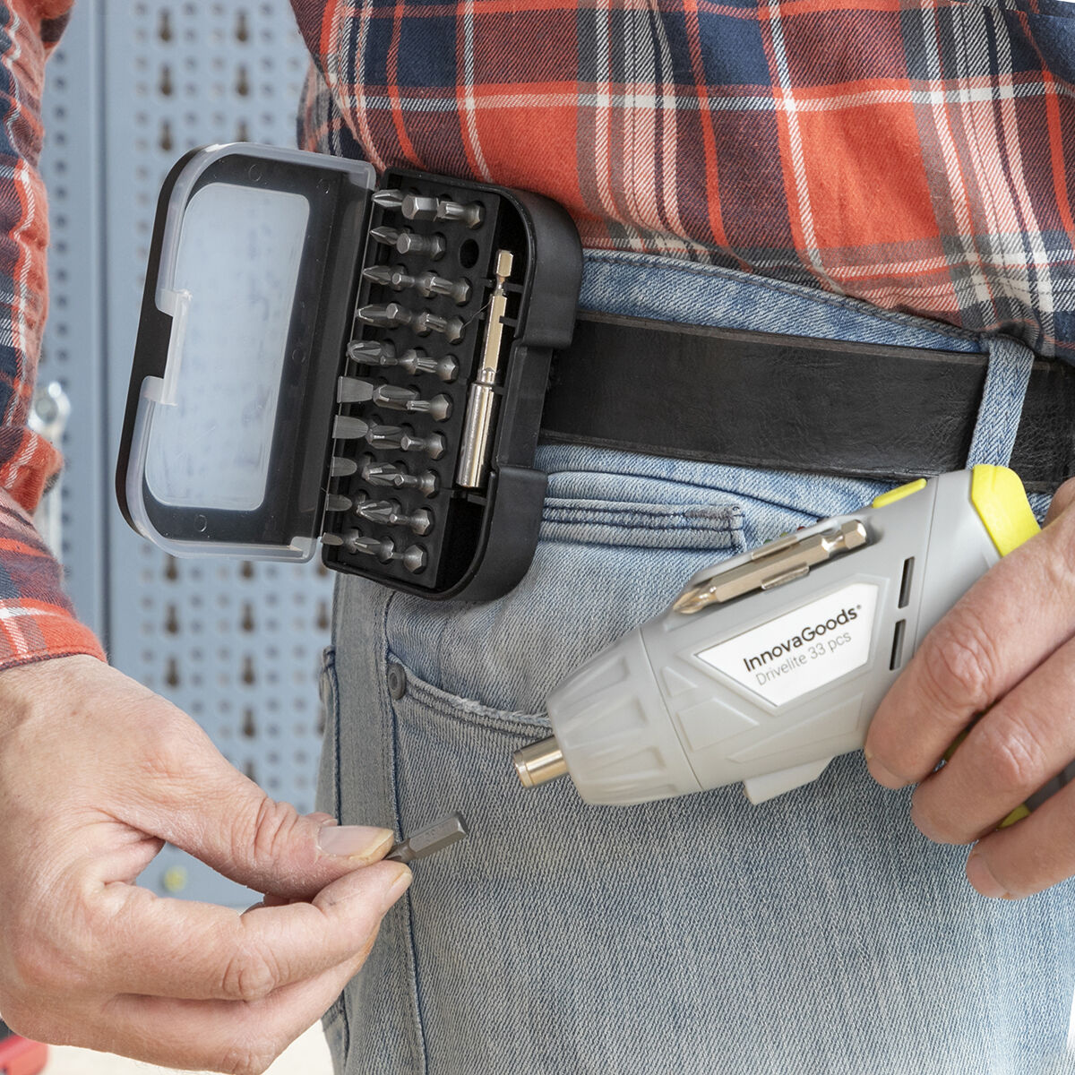 Aksesuarlarla çok pozisyonlu şarj edilebilir elektrikli tornavida Drivelite InnovaGoods 33 Ürünler-4