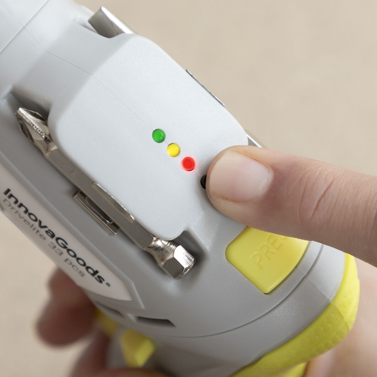 Aksesuarlarla çok pozisyonlu şarj edilebilir elektrikli tornavida Drivelite InnovaGoods 33 Ürünler-8