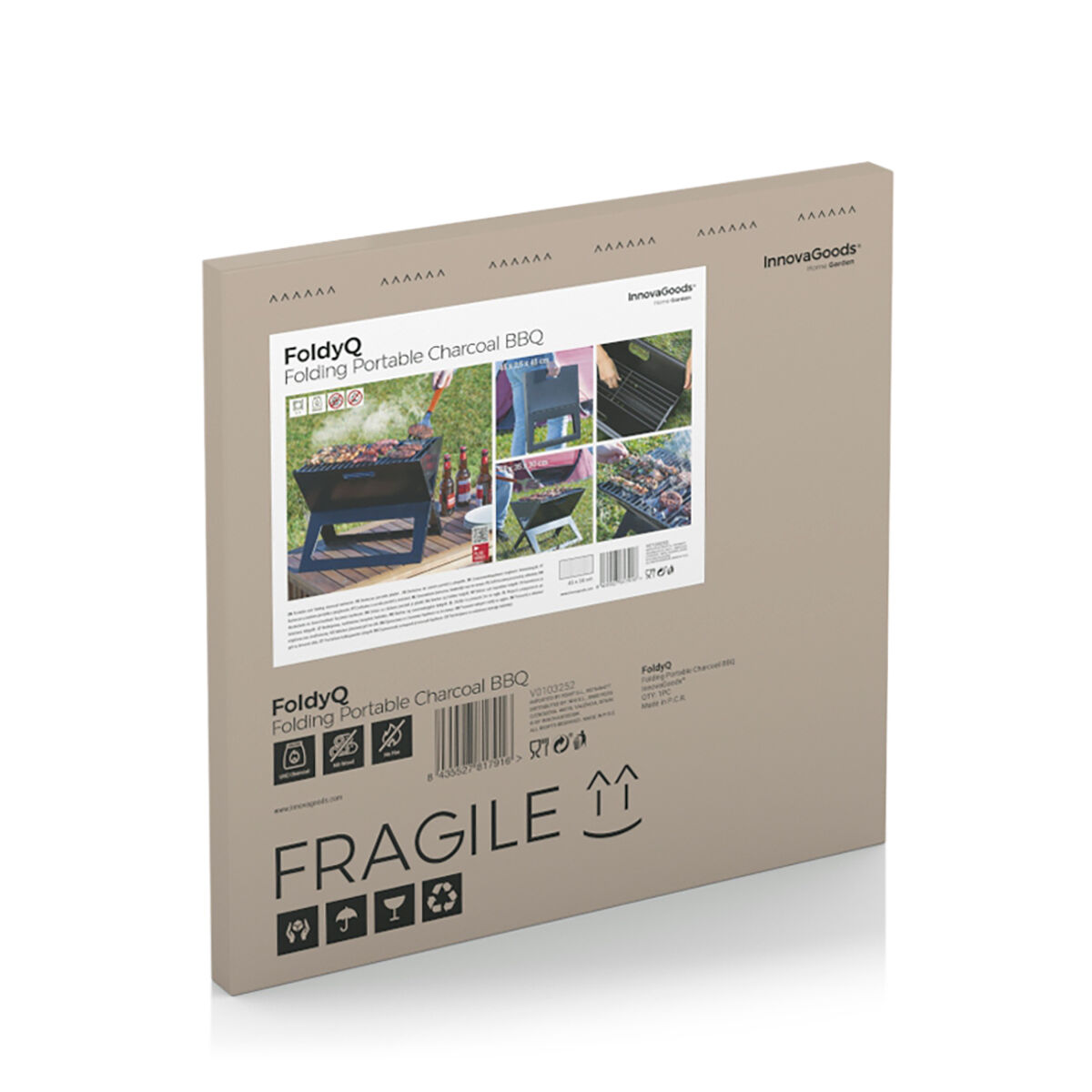 Портативный складной угольный барбекю FoldyQ InnovaGoods-8