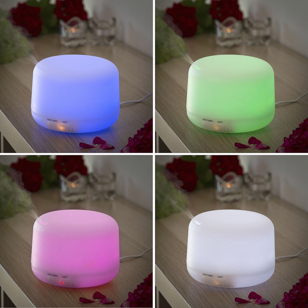 Humidifier with fragrance diffuser and multicolor LED Stelured InnovaGoods-4