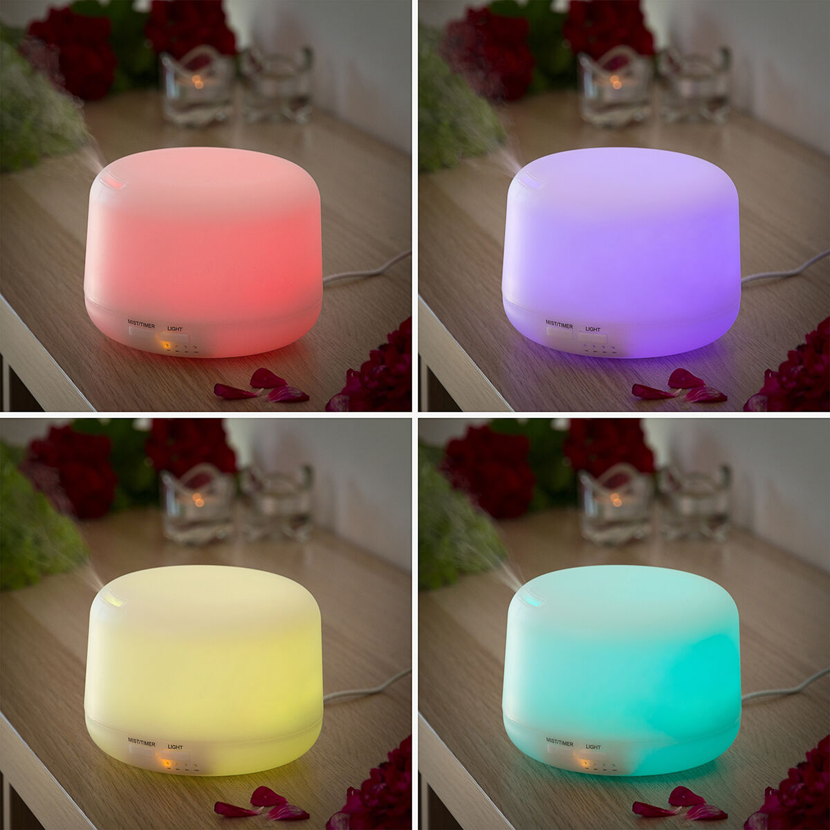 Humidifier with fragrance diffuser and multicolor LED Stelured InnovaGoods-5