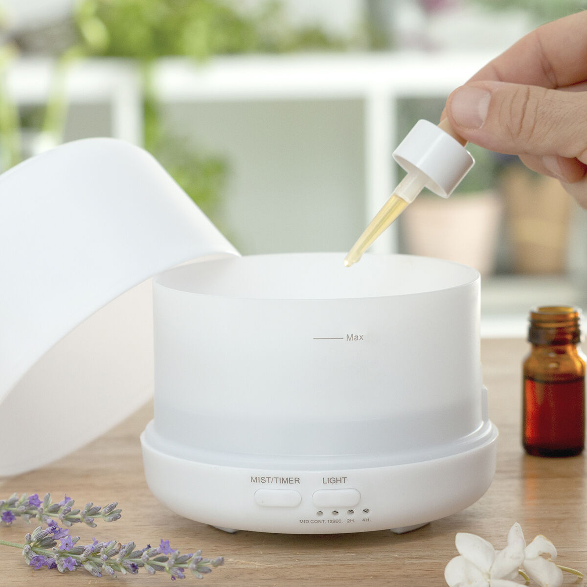 Humidifier with fragrance diffuser and multicolor LED Stelured InnovaGoods-6