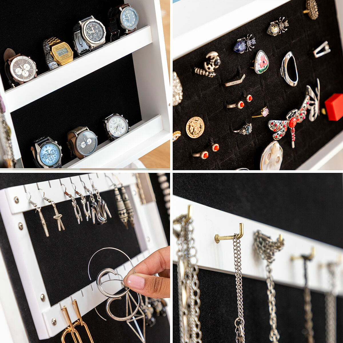 Стоячее зеркало для украшений со светодиодами Jewight InnovaGoods-5