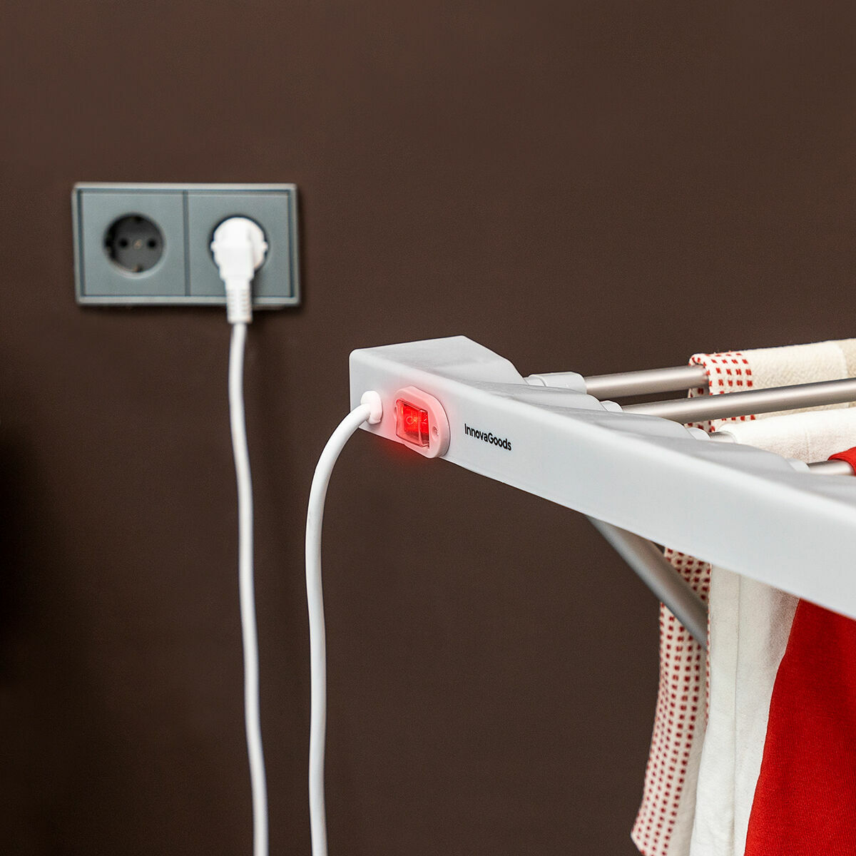 Складная электрическая сушилка для белья Dryak InnovaGoods 8 Прутьев 120 W (Пересмотрено B)-3