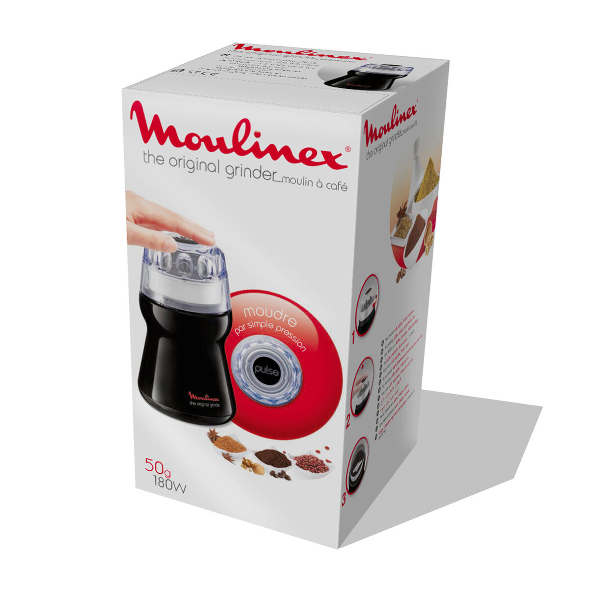 Мельница Moulinex Grinder AR110830 180W Чёрный 50 g 180 W-2